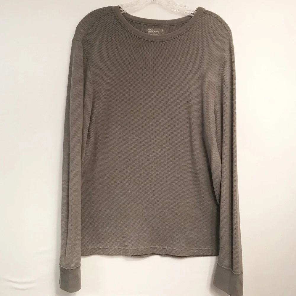 J.Crew Men’s Green Surplus Thermal Size‎ Large Cotton Long Sleeve